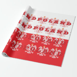 Papier Cadeau Aigles rouges de Pologne