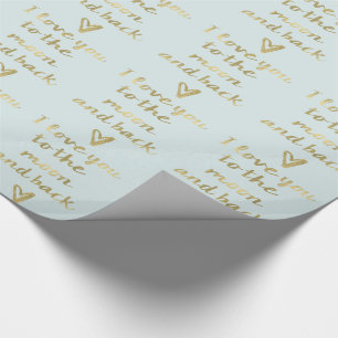 Papier Cadeau Aimez-vous à l'or de lune