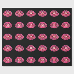 Papier Cadeau Aimez Ye Scottish Tartan Baiser les lèvres Écosse 