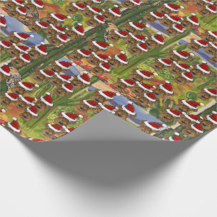 Papier Cadeau Airedale Terrier Santas