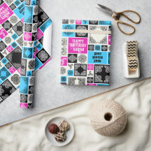 Ajouter Nom & Relation Anniversaire Magenta & Bleu