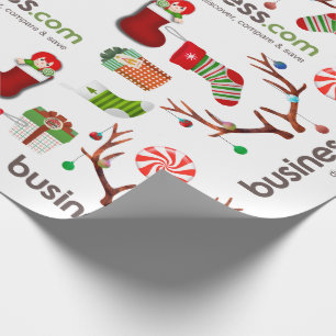 Papier Cadeau Ajouter votre entreprise Logo Fun Holiday