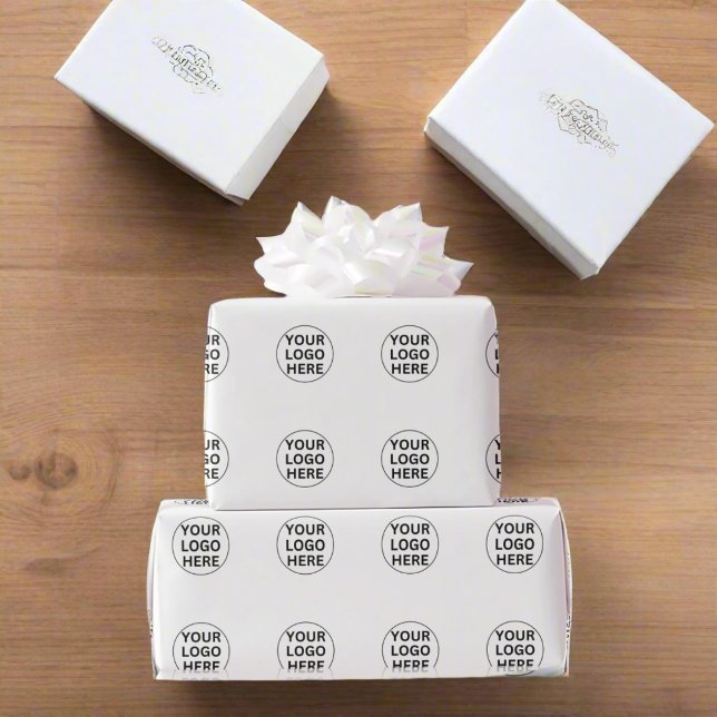 Papier Cadeau Ajouter votre logo commercial l Promotional Brande (Créateur téléchargé)