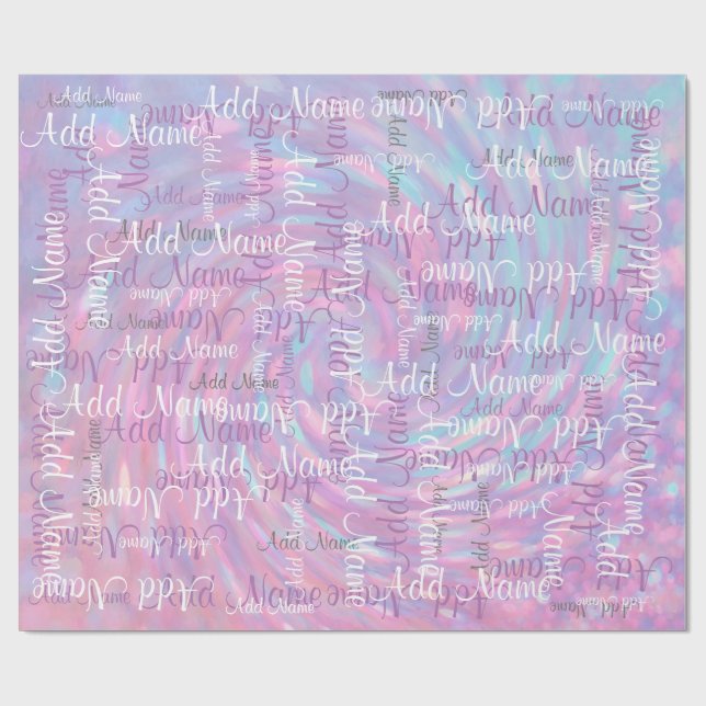 Papier Cadeau Ajoutez un nom (Plat)