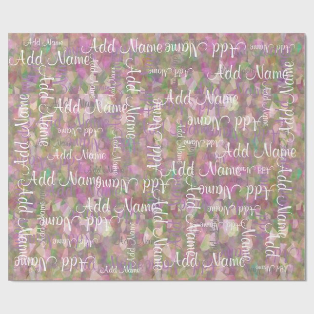 Papier Cadeau Ajoutez un nom (Plat)