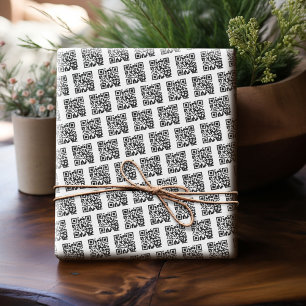 Papier Cadeau Ajoutez votre code QR ou logo - Minimaliste d'entr