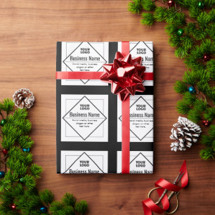 Papier Cadeau Ajoutez votre modèle personnalisable de logo
