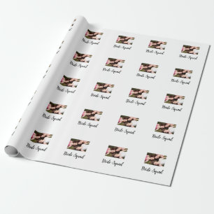 Papier Cadeau Ajoutez votre nom photo bridesmaid squad marié par