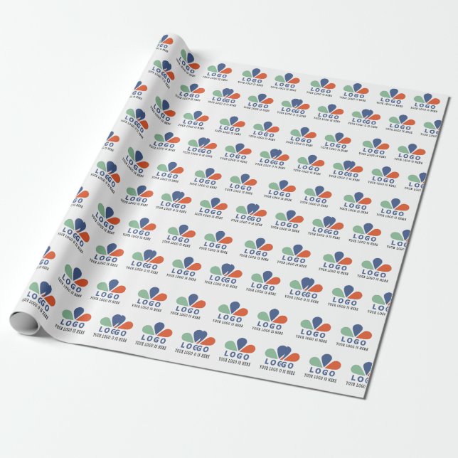 Papier Cadeau AJOUTEZ VOTRE PROPRE LOGO. Coussin décoratif (Déroulé)
