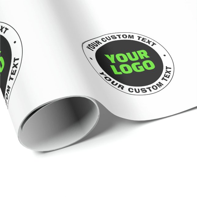 Papier Cadeau Ajoutez votre propre logo d'entreprise ou design t (Coin rond)