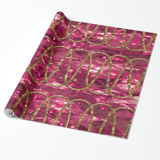 Papier Cadeau Aka Crimstone élégant (Déroulé)