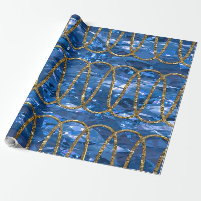 Papier Cadeau Akihiro Bleau Élégant présent (Déroulé)
