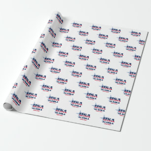 Papier Cadeau Alaska Stars and Stripes State