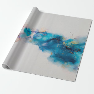 Papier Cadeau Alcool Enk Art. Peinture Abstraite. Alcool Ink ba