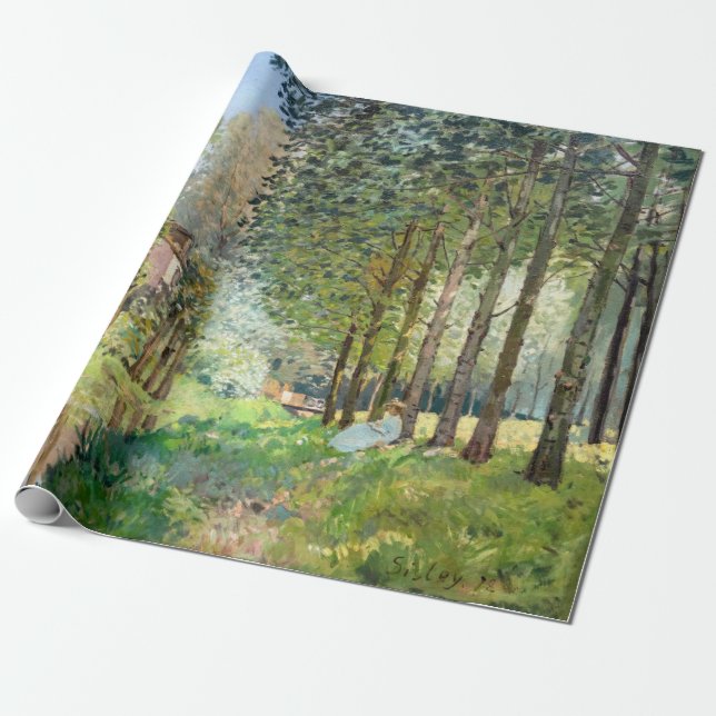 Papier Cadeau Alfred Sisley - Reposez le long du ruisseau (Déroulé)