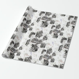Papier Cadeau Alice à travers le découpage/enveloppement de verr