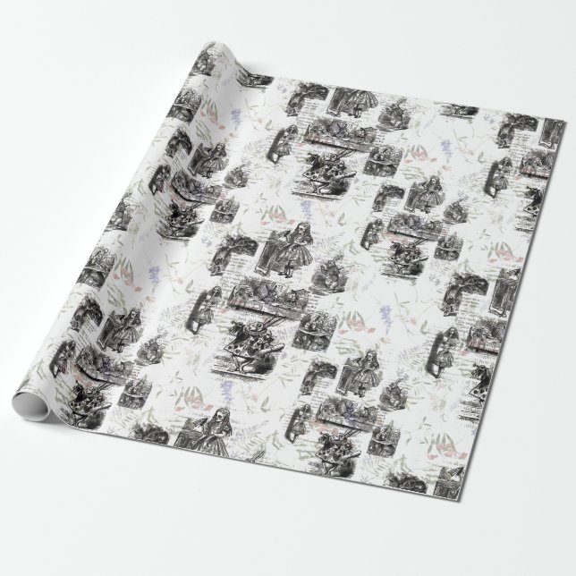 Papier Cadeau Alice à travers le découpage/enveloppement de verr (Déroulé)