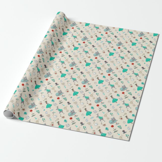 Papier Cadeau Alice au pays des merveilles (Déroulé)