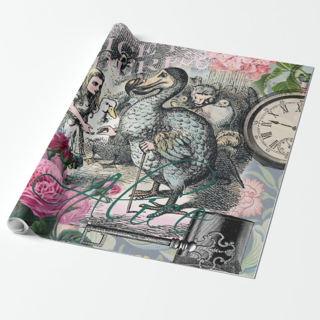Papier Cadeau Alice au pays des merveilles Dodo Classic (Déroulé)