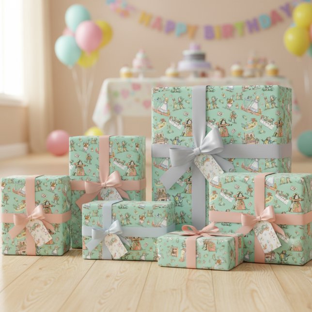 Papier Cadeau Alice au pays des merveilles Enveloppement Papier  (Créateur téléchargé)