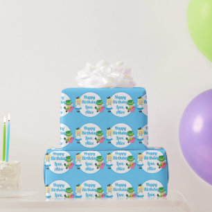 Papier Cadeau Alice au pays des merveilles fête d'anniversaire 