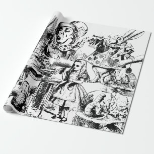 Papier Cadeau Alice au pays des merveilles Papier à enveloppemen