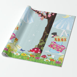 Papier Cadeau Alice dans l'enveloppe de cadeau du pays des