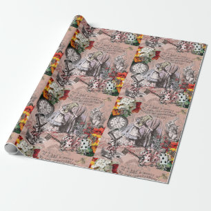 Papier Cadeau Alice rideau absurde merveilleuse