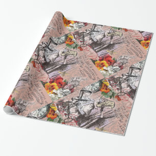 Papier Cadeau Alice rideau absurde merveilleuse