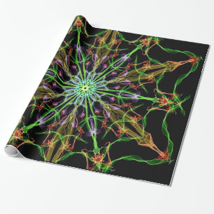 Papier Cadeau Alien Spider Web Mandala   Cadeaux d'araignée