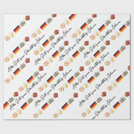 Papier Cadeau Allemand Joyeux Anniversaire, Alles Gute zum Gebur