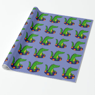 Papier Cadeau Alligator drôle dans la chambre à air