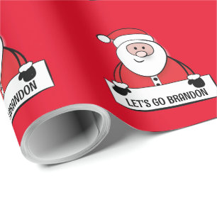PAPIER CADEAU ALLONS BRANDON CHRISTMAS PÈRE NOËL WRAPPING PAPIER