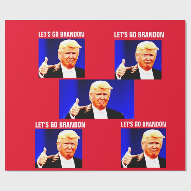 Papier Cadeau ALLONS BRANDON CHRISTMAS TRUMP Papier à envelopper (Plat)