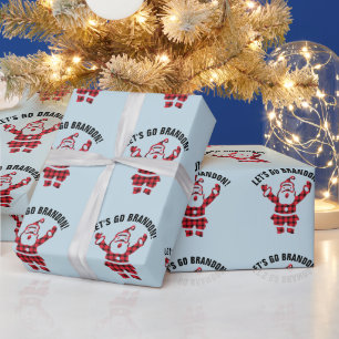 PAPIER CADEAU ALLONS BRANDON ! FUNNY CHRISTMAS PÈRE NOËL WRAPPIN