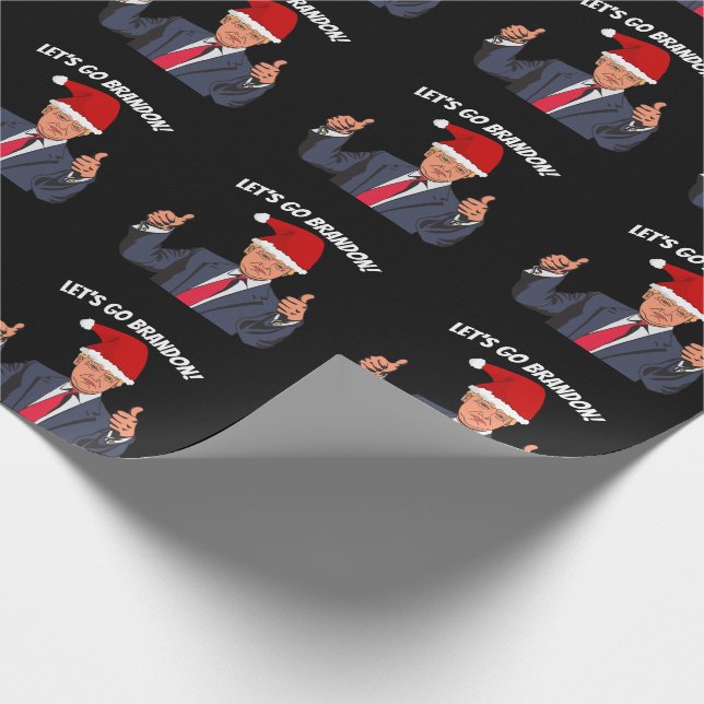 PAPIER CADEAU ALLONS BRANDON TRUMP JOURNAL DE NOËL (Coin)