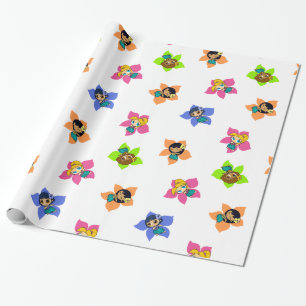 Papier Cadeau Aloha Honeys Hawaiian Hula Girl Wrapl Paper