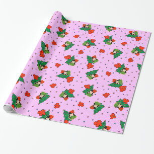 Papier Cadeau Aloha Honeys Noël Hawaiian Hula Girl Lilac