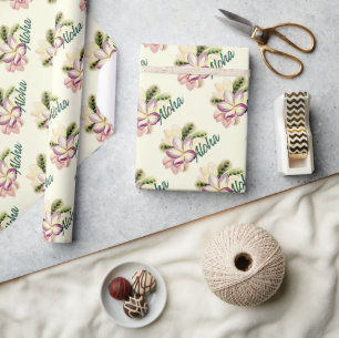 Papier Cadeau Aloha Plumeria
