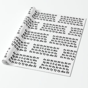 Papier Cadeau Alphabet islandais [Íslenska Stafrófið]