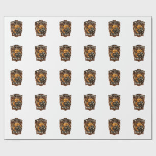 Papier Cadeau Am Pitbull Pompier Chien Masque à Gaz Bouclier