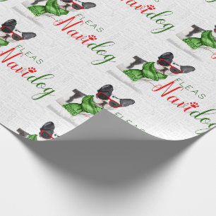 Papier Cadeau Amant chien Noël Boston Terrier