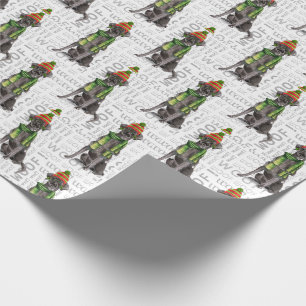 Papier Cadeau Amant chien Noël Noir Labrador Retriever