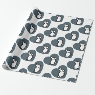 PAPIER CADEAU AMANTS DE LAPIN