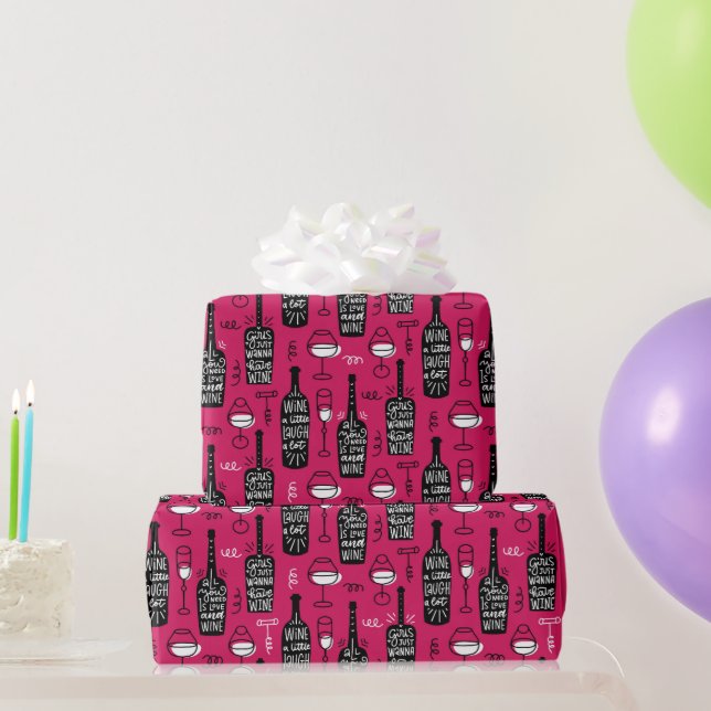 Papier Cadeau Amateurs de vin Wrapper Papier (Cadeaux de fête)
