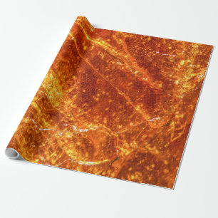 PAPIER CADEAU AMBER DROP GOLDEN JAUNE MOTIF ABSTRAIT