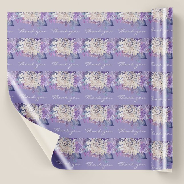 Papier Cadeau Ambiance romantique Lavande Aquarelle Florale Prin (Créateur téléchargé)