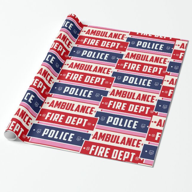 Papier Cadeau Ambulance de police des incendies Thunder_Cove (Déroulé)
