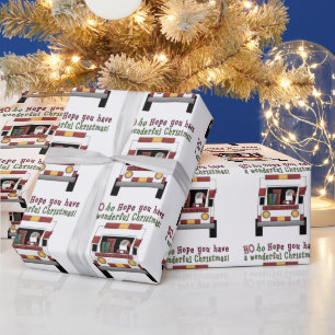 Papier Cadeau Ambulance Driver Père Noël Vacances papier d'embal