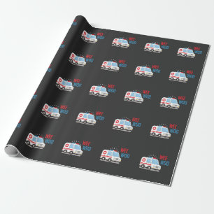 Papier Cadeau Ambulance Paramedic Car weo Hospital EMT